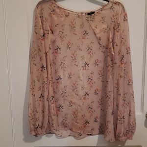 Worthington XL peach floral blouse